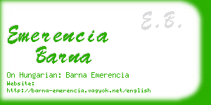emerencia barna business card